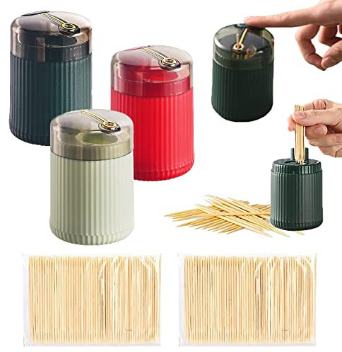 Zahnstocherspender, Kreativer Automatischer Zahnstocherspender, Automatischer Pop-Up-Zahnstocherspender, Kreative Bewegliche Zahnstocherhalter Praktischer Speicher FüR Heim Tabelle,KüChe (3Pcs)