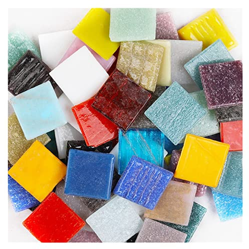 KIHENE 100g 2cm Carré Mosaïque Carreaux Multi Couleur Mosaïque Pièces Pierres for BRICOLAGE Mosaïque Faire Artisanat Passe-Temps Arts Maison Décoration Murale (Color : 1, Size : 2x2cm)