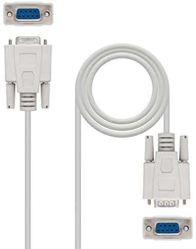Câble de port série Modem 1,8 m, avec connecteur DB9 femelle aux deux extrémités, pour ordinateur personnel, imprimante, système de navigation GPS, scanner, appareil photo, modem (1,8 m, NULL MODEM,