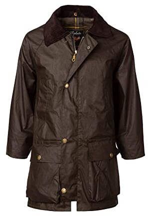 Kid's Wax Jacket Boy's Waxed Jackets British Made Children's Country Coats (as8, age, 7_years, 8_years, regular, Olive)