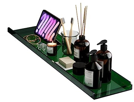 Badewannenablage, Acryl-Badewannenregal, Luxuriöser Badezimmer-Organizer, Bietet Platz Für Bücher, Telefone, Kerzen, Wein Und Tablets, Passend Für Alle Badewannen (Color : Green, S : 80CM)