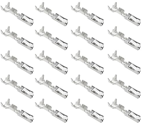 ECSiNG 50 Pezzi Contatti A Crimpare Micro Timer N90764701 Compatibile Con VW Pin 0,50 Mm² - 0,75 Mm² Modello 33-0177 Terminali Di Riparazione A Crimpare Cablaggio