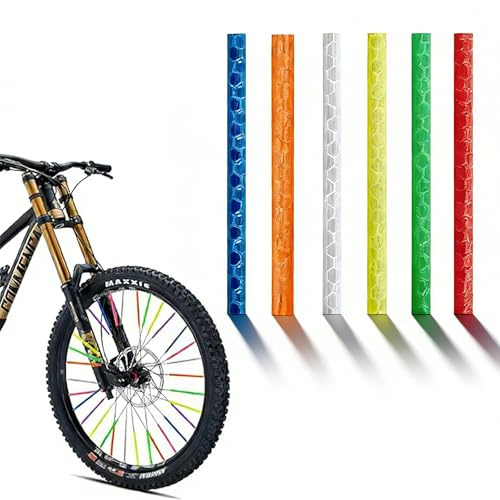 Floatdream 6 Piezas Reflectores Radios Bicicleta, 360°reflectores para radios, para Bicicletas de Carretera,Bicicletas de montaña (6 Colores)