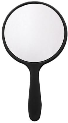 CTDWNT Espejo de mano pequeño, espejo de maquillaje de viaje, espejo cosmético de mano con asa, bonito espejo cosmético redondo de color sólido con asa, espejo personal portátil para viajes, camping,