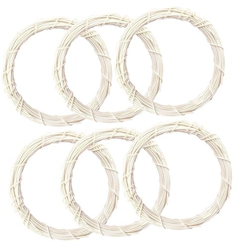 MUSISALY 6stücke Rattan Kranz Bastelset Für Festivals Handgefertigte Rattanringe Für Hochzeiten Partys Und Saisonale Dekorationen