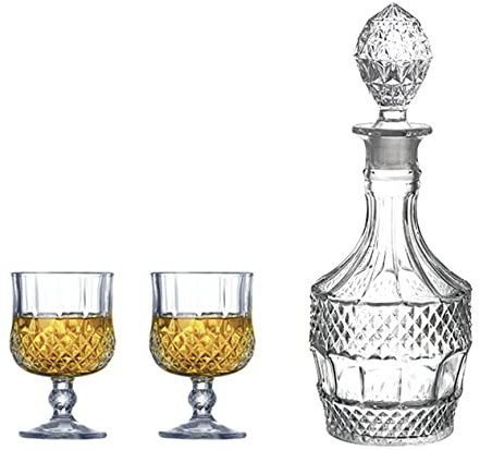 QTANZIQI Whiskyglas-Set mit 4 altmodischen Kristallgläsern, 200 ml, für Männer, die Scotch, Bourbon, Cocktail, Likör, Wodka, Malz, Cognac, Freund und Vater Trinken (Set mit 2 Tassen)