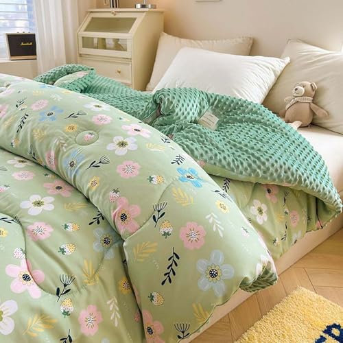 ZXLVCU Winterbettdecke, Sojafaser-Steppdecke, Verdicken Steppdecken Duvet, Gewichtsdecke, Mikrofasergefülltes, 460GSM Füllung, Dicke Und Warme (180x220cm-4kg,A)