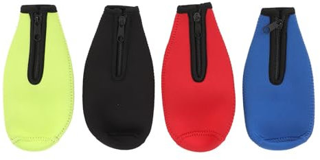 Dioche Wine Bottle Cooler Sleeve, 4pcs Beer Bottle Insulator Sleeve Zip Up Bottle Jacket Beer Bottle Cooler Cover for Home Party Outside