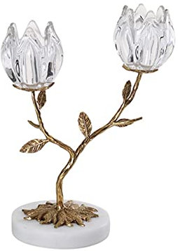 JDHSKCF Display Candelabra Crystal Candle Holders 2 Arms Crystal Candelabras Candlestick Holders Centerpieces Tea Light Stands for Indoor Outdoor Decoration Candle Holders Selfless dedication