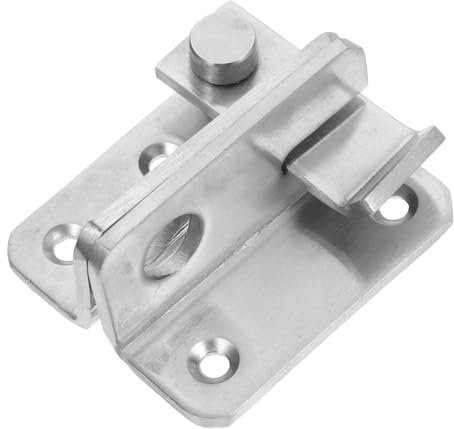 CATIEBYE Türriegelschloss Aus Verdicktem Edelstahl Kein Bohren Modernes Design Torzubehör Einfach Zu Installierendes Sicherheitsschloss Für Holztüren