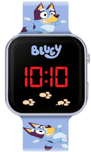 Bluey Reloj Digital de Cuarzo para niño con Correa de Silicona BLY4081, Azul
