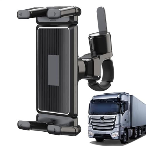 Lunaobrik Truck Phone Holder - Compatible with Smartphones, Heavy Duty, Adjustable, Secure Attachment for Trucks, Forklifts, Construction Vehicles & Off-Road Vehicles