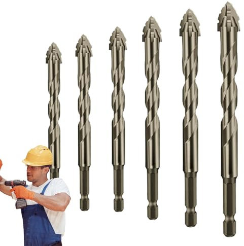 Exzenterbohrer-Set, Sägezahn-exzenterbohrer-set, Hochfester Exzenterbohrer-satz Mit 4 Schneiden, Hochfeste Exzenterbohrer,Vierkant-Zackenbohrer - Gezahnte Bohrer Mit Abgeschrägter Spitze Und Hoher