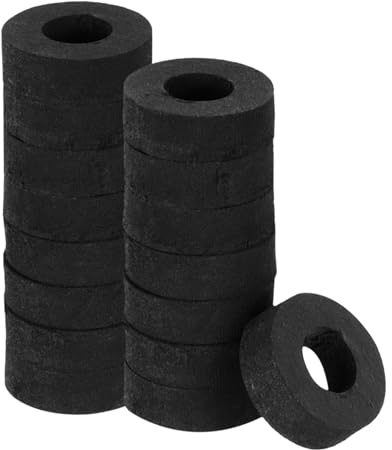 QUARKZMAN 16pcs Rondelles en Caoutchouc Anti-Vibration Épaises, Entretoise Plate Amortisseur Coussins Pour Domestique Connexions Électriques Réparations, 19mm OD x 10mm ID x 6mm Hauteur