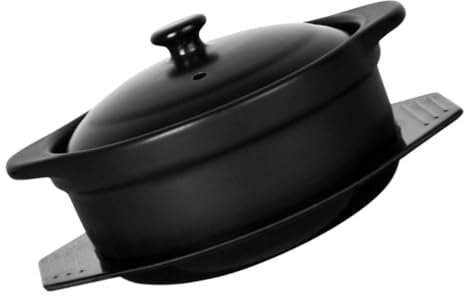 Alipis Pentola in Ceramica 1.09l con Coperchio, Pentola da Cucina Antiaderente e Isolante Termico, per Stufati e Zuppe in Casa