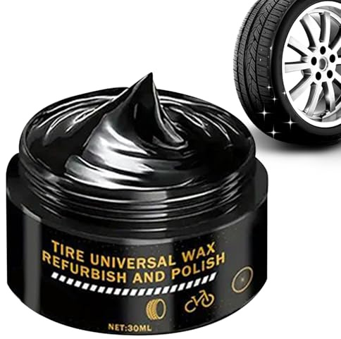 Cire pour Pneus - Pâte de Finition pour Roues de Vélo,Lustrant Pneus Auto Résistant UV pour Nettoyage, Restauration, Détail, Entretien, Polissage