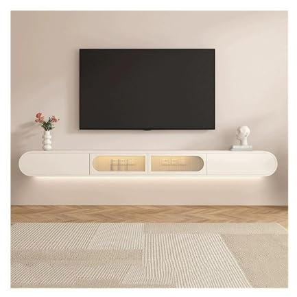 Lizhuzhuzs28 Moderne Meuble TV Mural Flottant sous Meuble TV avec tiroirs et Rangement Console