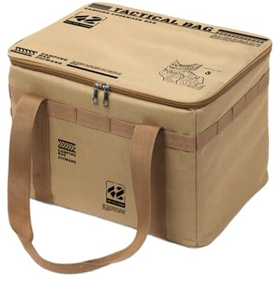Organisateur de rangement pour camping, boîte de rangement de camping de 42 L – Conteneur imperméable résistant avec poignées pour déménagement, emballage, université, linge, voyage, gym