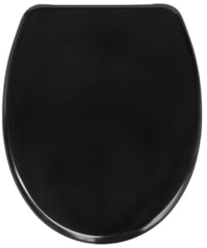 SAINOS Duroplast WC-Sitz O-Form mit Absenkautomatik, Edelstahlscharnier, One-Touch-Schnellverschluss und einfacher Reinigung, strapazierfähiges Material, belastbar bis 180 kg