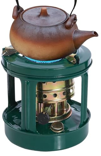 Réchaud de Camping | Chauffage Au Pétrole En Fonte - Ustensiles de Cuisine avec 8 Brûleurs de Poêle Anti-Vent à Mèche de Coton pour Chauffer l'Eau, Randonnée, Sac à Dos,
