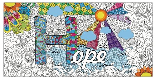 Zyloon Hope Mandala Coloring Poster, 25 x 50 Gaint Landscape Poster