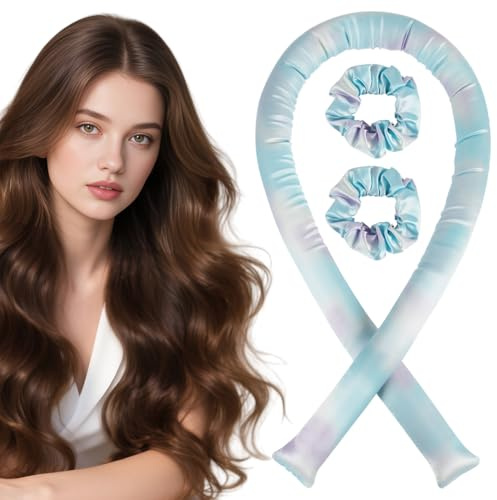 BUTBU Bigodino per Boccoli, Bigodina Fascia Capelli, Fascia Bigodino Kit Fai da Te, Senza Calore, Con Fascio per Capelli, Morbido, per Salon Barber, Capell Medi Lunghi- Bul