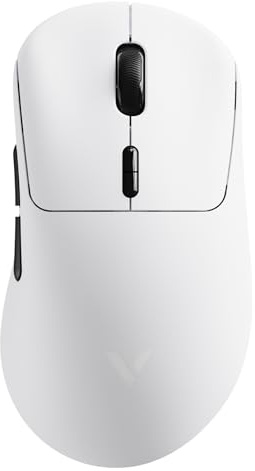 Rapoo VT3 Gen-2 Ratón Gaming Inalámbrico, Sensor PAW 3398, 26000DPI, Verdadero Sondeo de 8000 Hz, Ultraligero 53g, Hasta 750 Horas de Batería, Interruptor Mecánico 100M, 10 Botones Programables,Blanco | Nordic nRF54L15 MCU Batería 750h PAW3398 26K DPI, 10 teclas programables, diseño ergonómico, compatible con PC y Mac