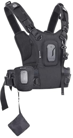 4J LEDR Kamera Tragegurt J2,Kameragurt für 2 Kameras,Kamera Schultergurt | Kameragurt für Fotografen beim Wandern,Klettern,Hochzeiten,Reisen,Kamera-Brustgurt für Männer und Frauen,Nylon,Schwarz