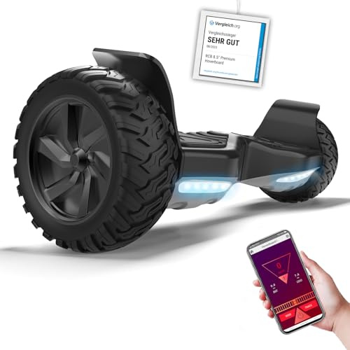 RCB 8.5 Premium Offroad Hoverboard, APP Steuerfunktion,Integrierte LED-Bluetooth mit Leistungsstarkem Motor,Elektro alle Gelände Hoverboards,Geschenk für Kinder