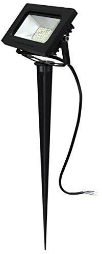 LED Ground Mount Flood Light Spike 30w Equivalent 300w Cool White 450mm Long Stake