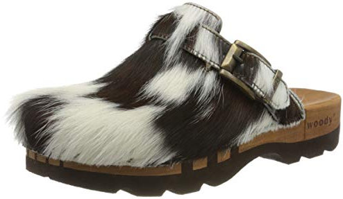 Woody Herren Lukas Fell Clogs, Mehrfarbig (Natur)