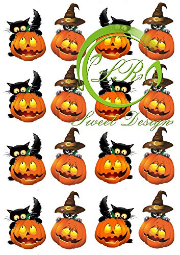 Halloween №3 16St. Muffinaufleger, Tortenaufleger,Geburtstag,Tortendeko,