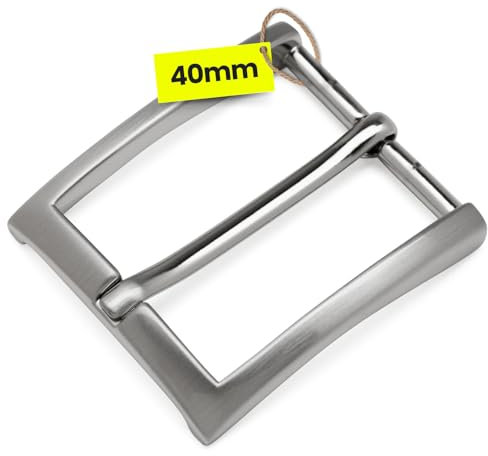 edelkern Gürtelschnalle „New York“ | Premium-Qualität | Robuste Metall-Legierung | Für Gürtel ohne Schnalle (Wechselgürtel) bis 40mm Breite geeignet | Für Damen und Herren