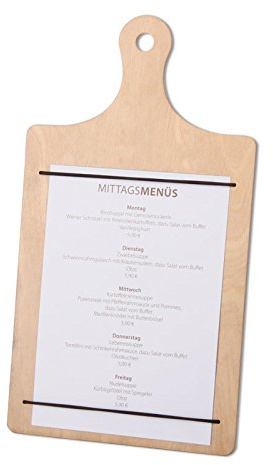 Scampolo Tischaufsteller Holz hell A5