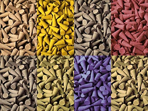 Ancient Wisdom Indian Incense Cones - Various Fragrances - Various Sizes (100, Mixed)