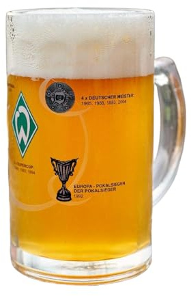 Werder Bremen SV Bierseidel Erfolge 0.5 l Glas + Lesezeichen Wir | Bierglas, Krug, Bierkrug, SVW