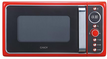 Candy, Divo G20CR, Micro-ondes avec grill 20 l, 1200 W, 9 programmes, Express cooking, minuteur, affichage numérique circulaire, 6 niveaux de puissance, rouge