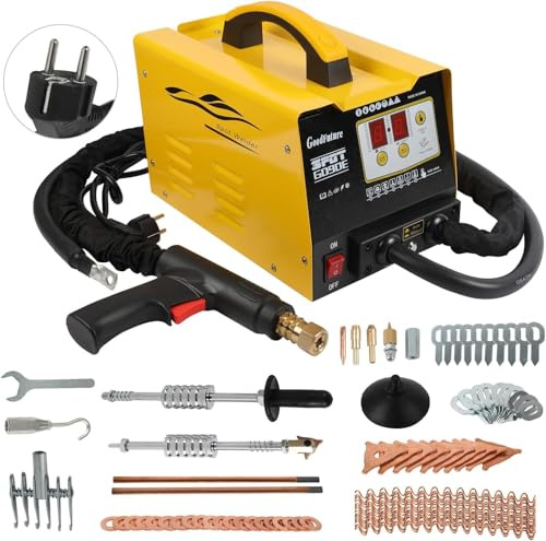 PLAYOCCAR 3KW Tire Clou Carrosserie 220V, 3500A Soudeur d'extracteur Dent Tache, Kit d'outils de Réparation Porte Capot Multispot pour Machine soudage Goujons carrosserie Voiture.