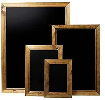 Framed Chalkboard/Blackboard (83 x 63cm), Wood, Black, A1 (83 x 63 x 1.5cm)