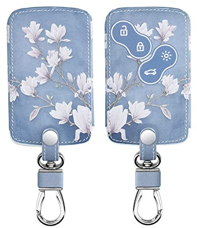 kwmobile Autoschlüssel Hülle kompatibel mit Renault 4-Tasten Autoschlüssel Karte (nur Keyless Go) - Kunstleder Schutzhülle Schlüsselhülle Cover