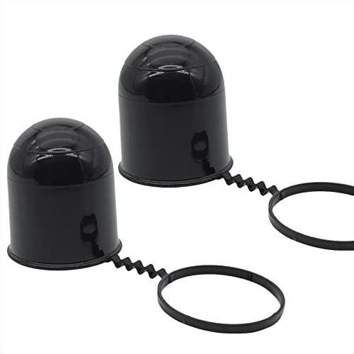 AUTOXBERT Universal 50Mm Tow Bar Cap Black Durable Caravan Trailer Protection Towing Hitch Tow Ball Cover Car Accessories Prevent Falling