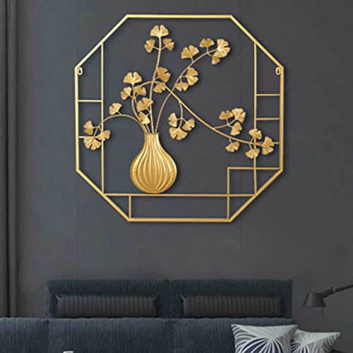 Exquisite Wandskulptur, Kunst-Dekor, Metall-Blumen-Wand-Dekor-Wand, kreative handgemachte Blume, Skulptur zum Aufhängen, Kunst-Heimdekoration, einfacher und leichter Luxus, für Arbeitszimmer, Wohnzimm
