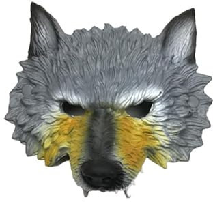 YJZQ Halloween Maske Werwolf Maske Tiermaske Tier Latex Vollkopf Realistische Masken für Erwachsene Halloween Cosplay Party Karneval Kostüm Requisiten