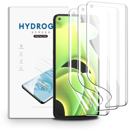 Películas de Hidrogel para Realme GT Neo 2/GT 2/Neo 3T 5G, 3 Piezas TPU Protectores de Pantalla Película Transparente Flexible Suave (NO vidrio templado)