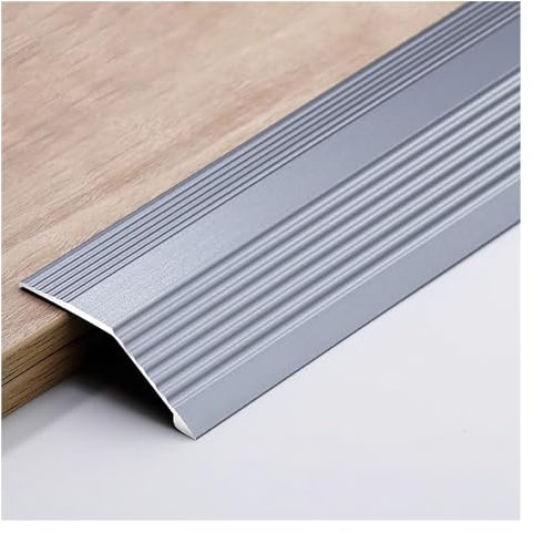 Übergangsprofil Bodenübergangsstreifen, Türschwellenleisten-Teppich for Laminieren, Türrampen for Rollstühle, Aluminium-Bodenbelag-Reduzierkantenverkleidung for Schlafzimmer, Küche, Badezimmer(Gray,25