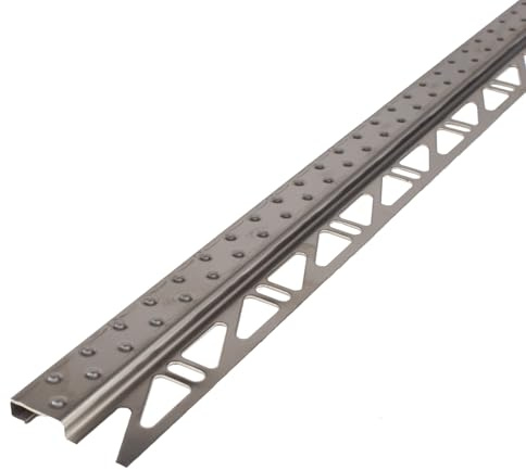 PROVISTON Endkappe für Treppenkantenprofil für Fliesen | 8 x 49 mm | Metall Fußleisten Zubehör Edelstahl matt