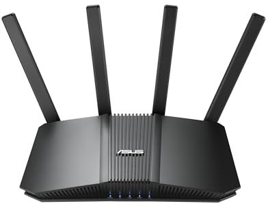 ASUS RT-BE82U Dual-Band WiFi 7 (802.11be) Smart AiMesh Router estensibile, 6500 Mbps, cinque porte 2.5GbE, controllo genitori e VPN, sicurezza di rete avanzata