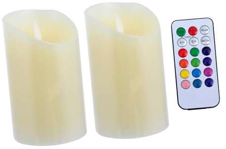 OSALADI Flammenlose Kerzen mit Fernbedienung 2er-pack -votivkerzen für Hochzeits- Weihnachts- und Eventdekorationen
