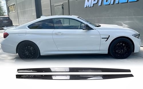 MpTuned Seuils latéraux en Carbone pour Série 4 F32 F33 F36 2014-2020 318i 420i 430i 435i 440i 418d 420d 430d 435d Aspect Carbone Tuning