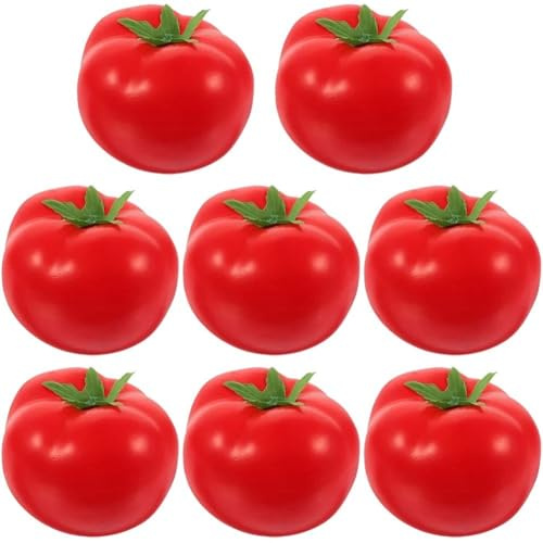 8 Piezas De Tomate De Imitación, Decoración De Verduras Falsas, Modelos De Exhibición De Frutas, Tomates Artificiales De Espuma, Tomates Artificiales, Verduras, Escaparate, Accesorios De Exhibición,